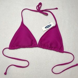 NWT - Magenta String Bikini Top - S